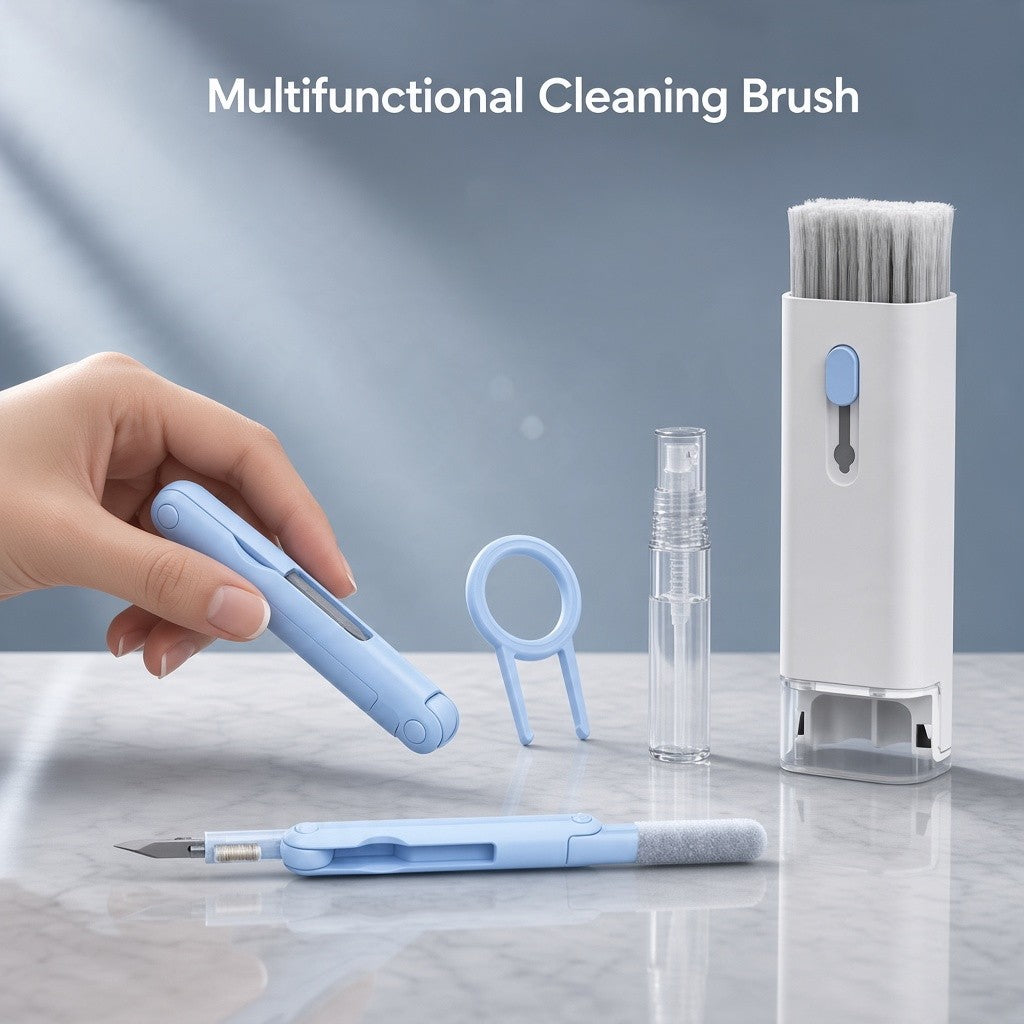 7-in-1 Keyboard Cleaning Brush Kit | Keycap Puller & Gap Cleaner for Laptop, Earbuds & Electronics