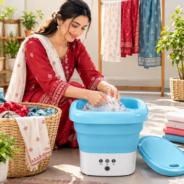 Portable Foldable Mini Washing Machine - Compact Laundry Solution for Small Spaces